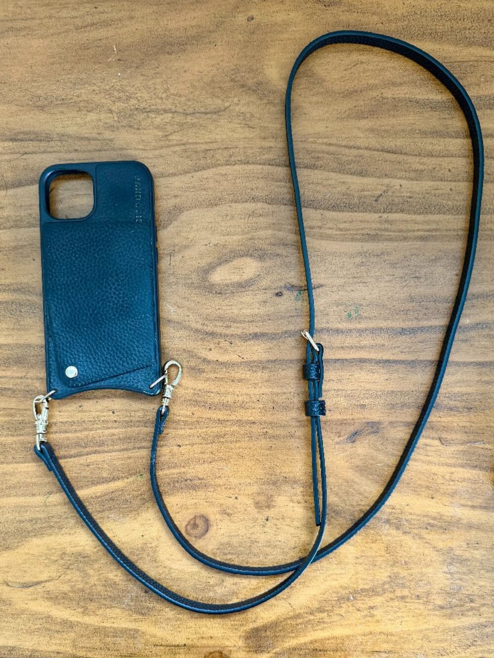 Emma Pebble Leather Crossbody Bandolier - iPhone14